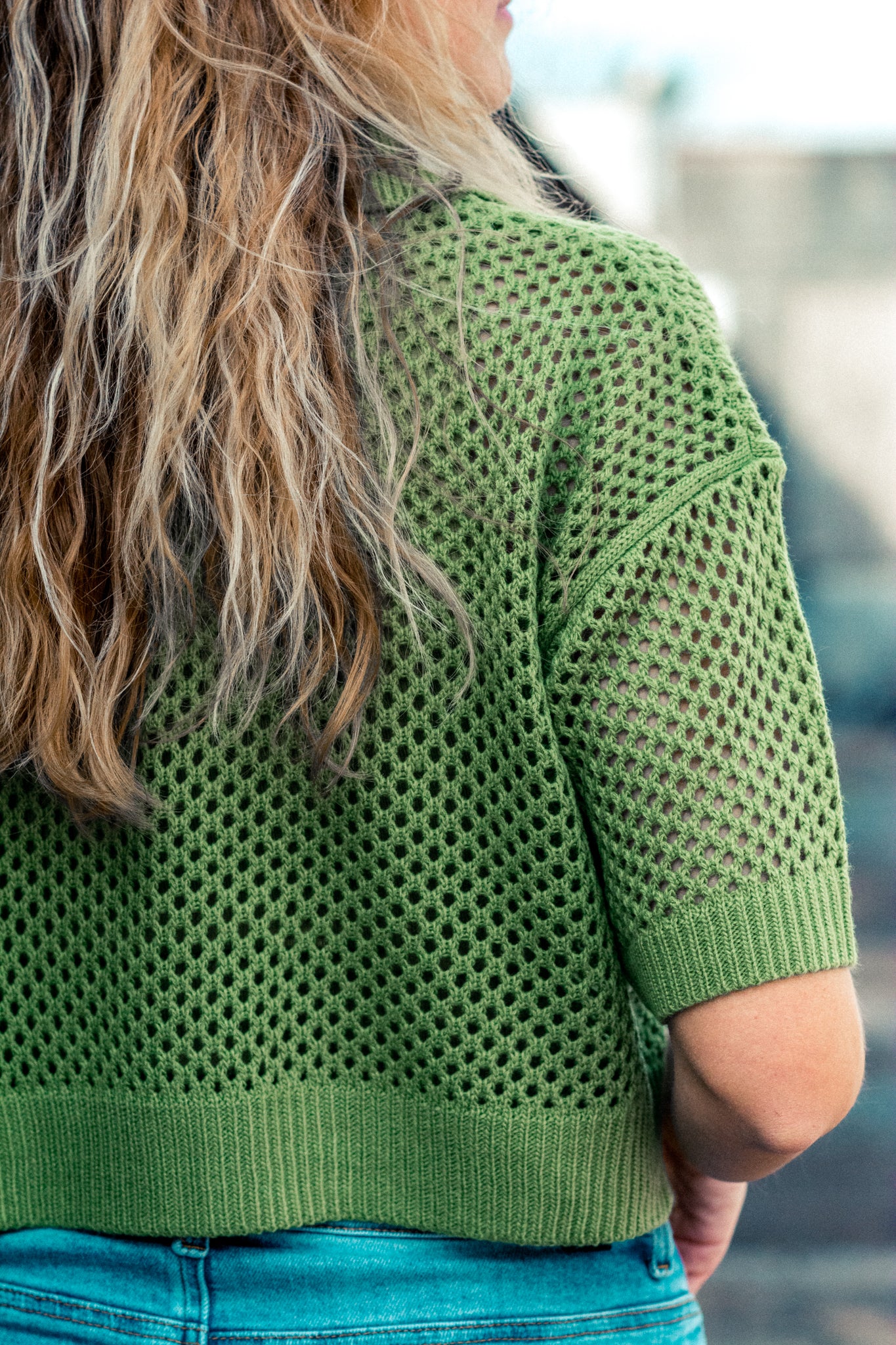 AVOCADO COLLARED CROCHET TOP KITS BRAND  affordable Womens and Mens trendy online streetwear fashion boutique 
