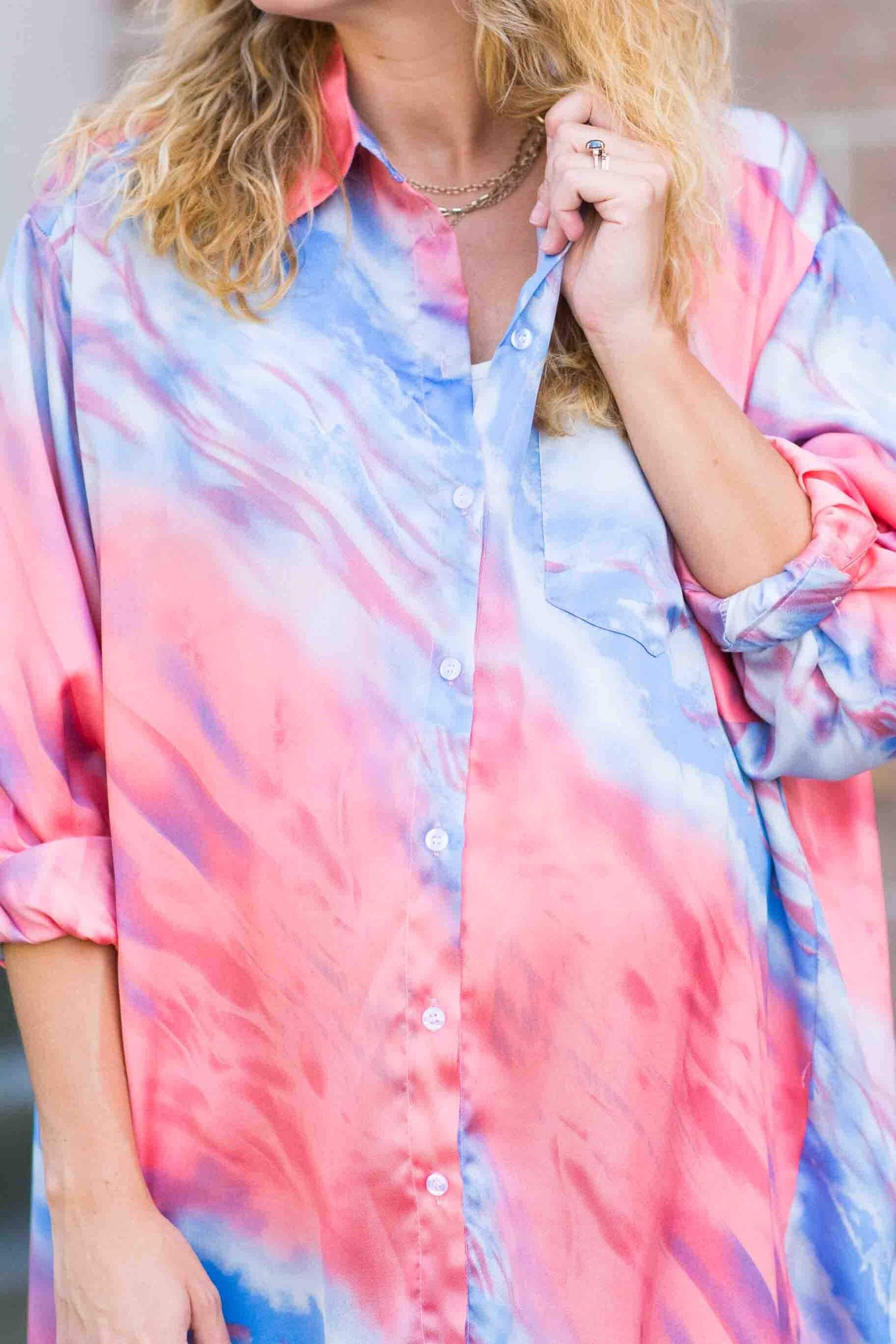 COTTON CANDY SATIN TUNIC KITS BRAND  affordable Womens and Mens trendy online streetwear fashion boutique 