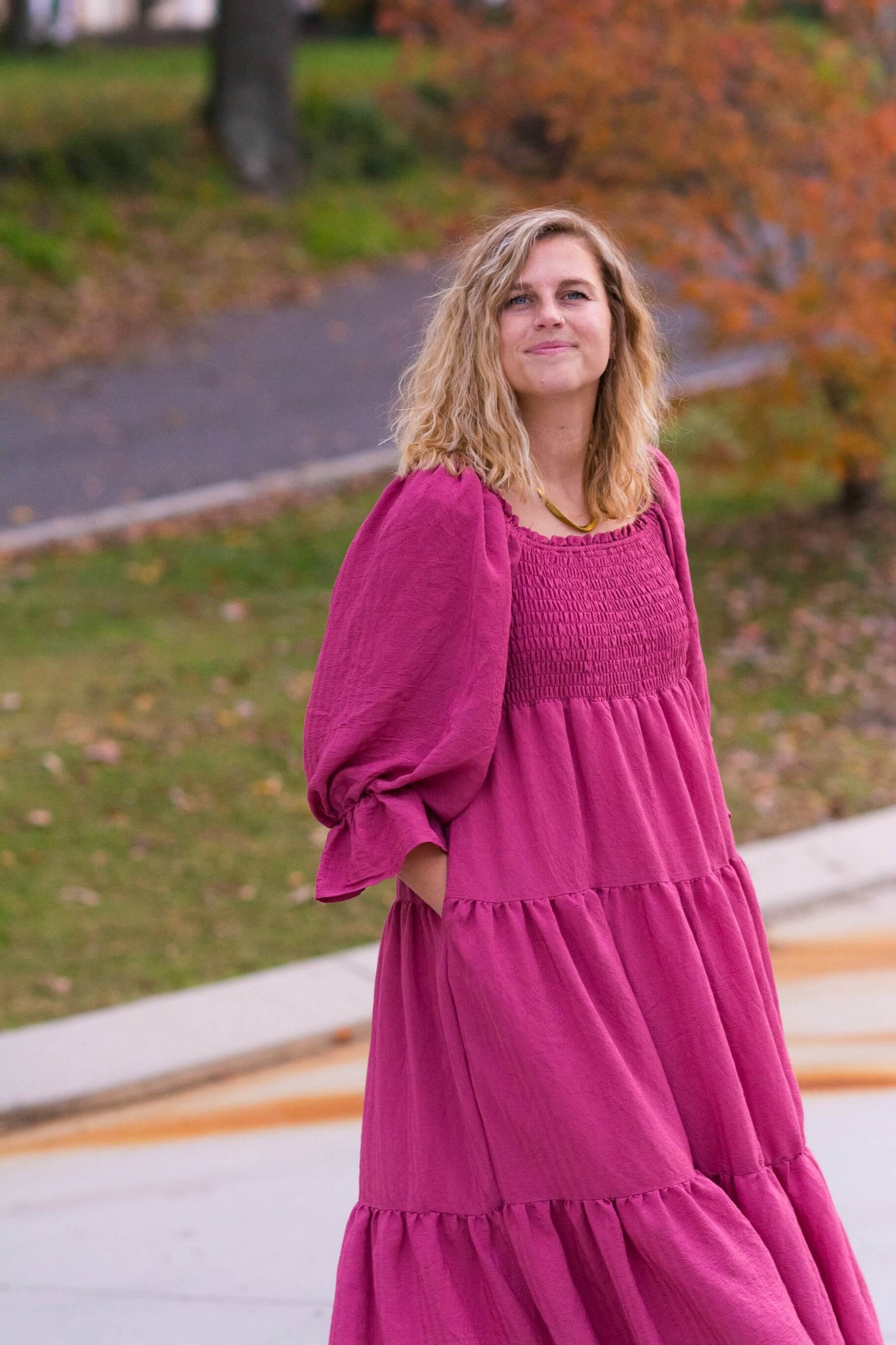 HOLIDAY SEASON TIERED DRESS IN CRANBERRY KITS BRAND  affordable Womens and Mens trendy online streetwear fashion boutique 
