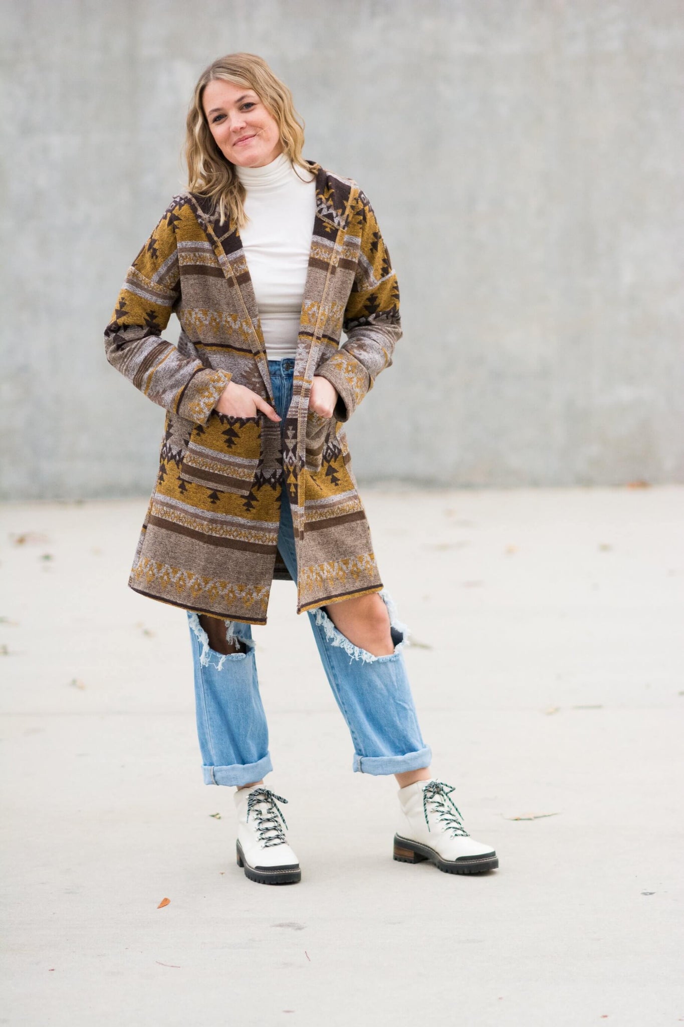 SANTA FE AZTEC HOODED JACKET KITS BRAND  affordable Womens and Mens trendy online streetwear fashion boutique 