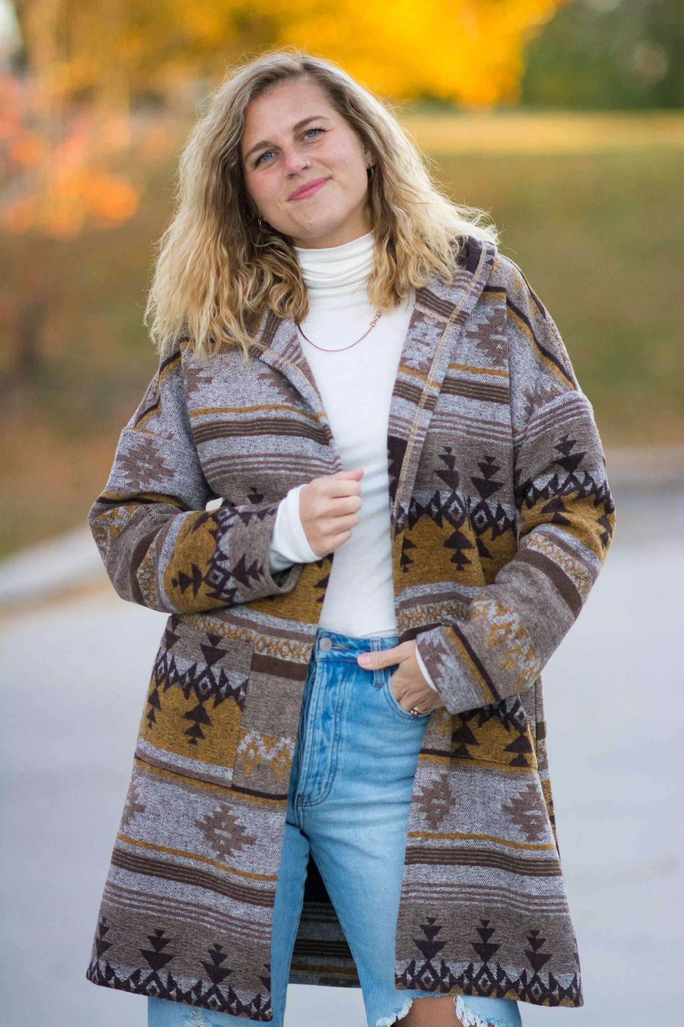 SANTA FE AZTEC HOODED JACKET KITS BRAND  affordable Womens and Mens trendy online streetwear fashion boutique 
