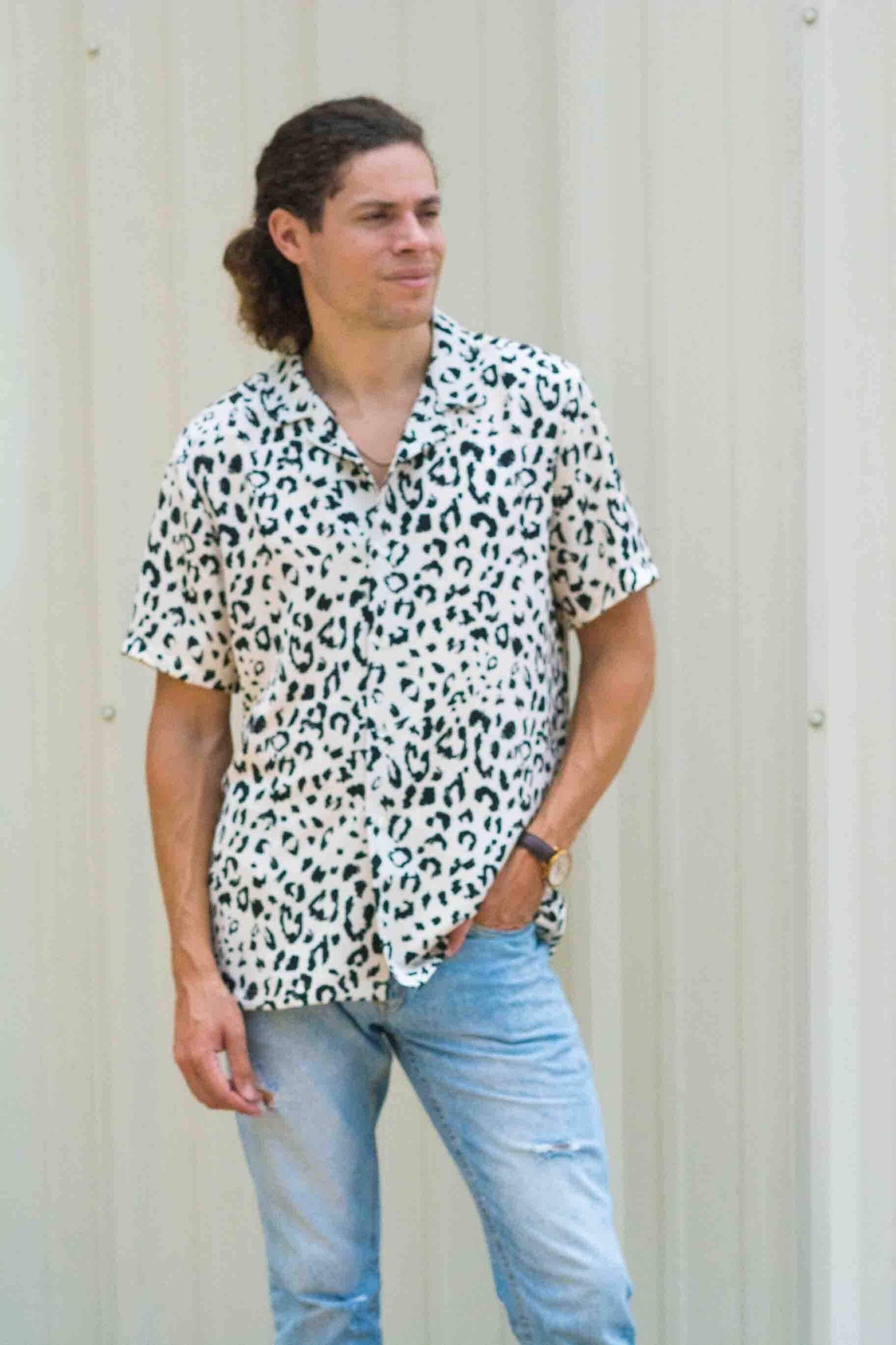 LEOPARD CAMP SHIRT KITS BRAND  affordable Womens and Mens trendy online streetwear fashion boutique 