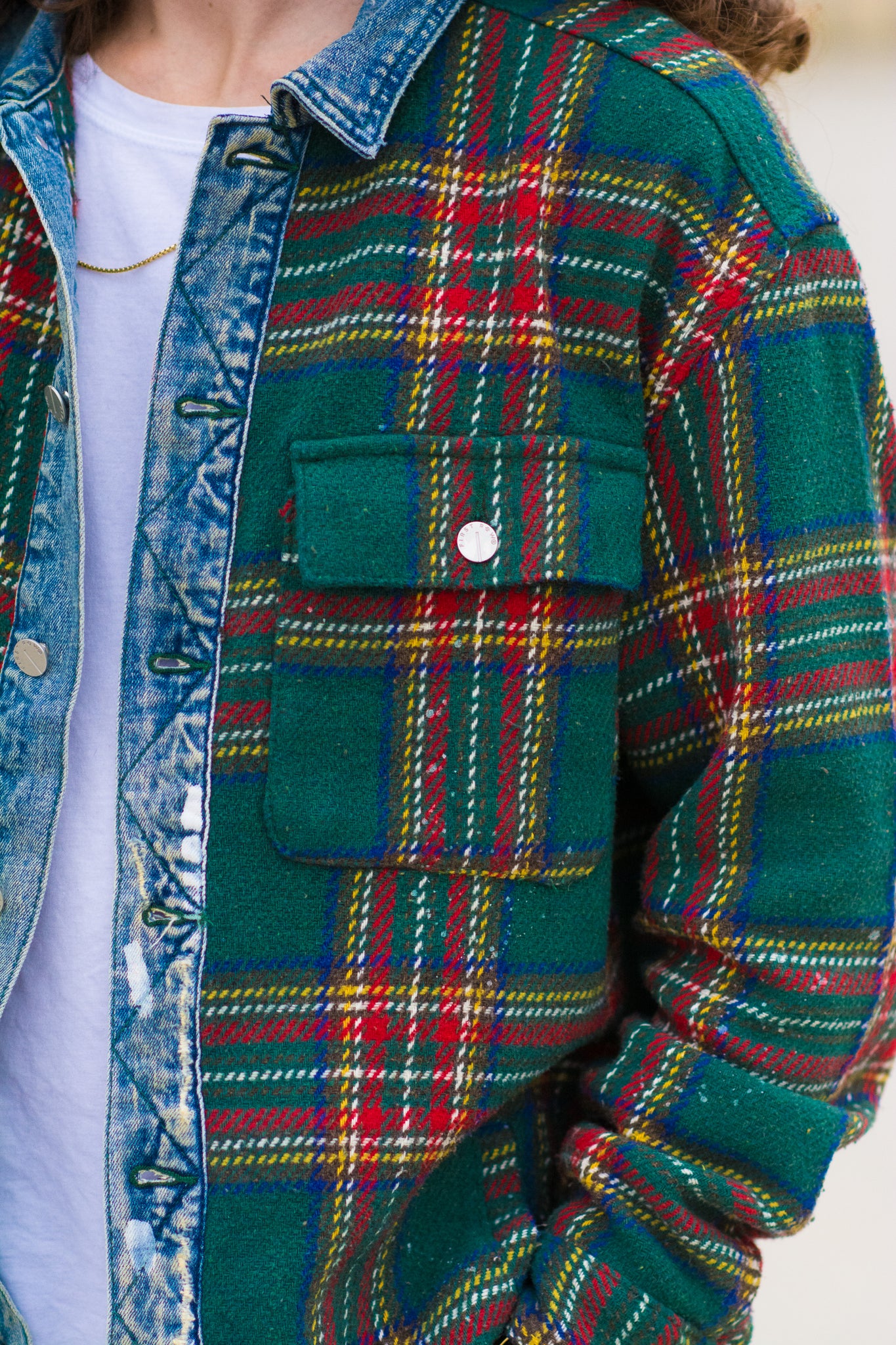 EVERGREEN PLAID SHACKET KITS BRAND  affordable Womens and Mens trendy online streetwear fashion boutique 