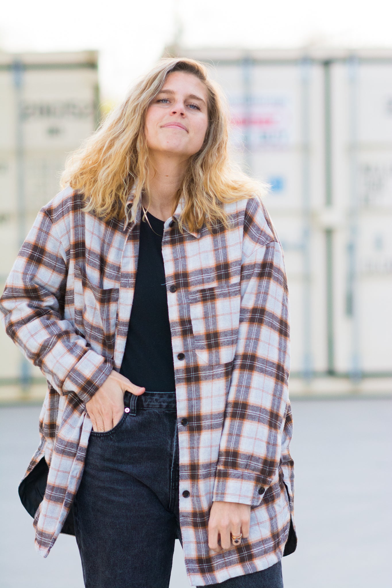 ROAD TRIP OVERSIZED PLAID SHACKET KITS BRAND  affordable Womens and Mens trendy online streetwear fashion boutique 