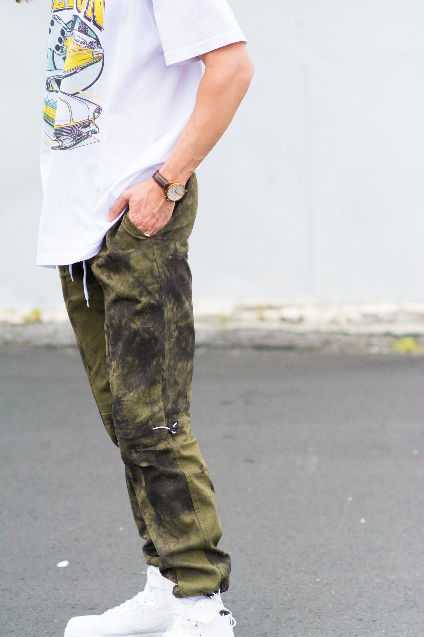 ST. LOUIS CAMO DYED TRACK PANTS KITS BRAND  affordable Womens and Mens trendy online streetwear fashion boutique 
