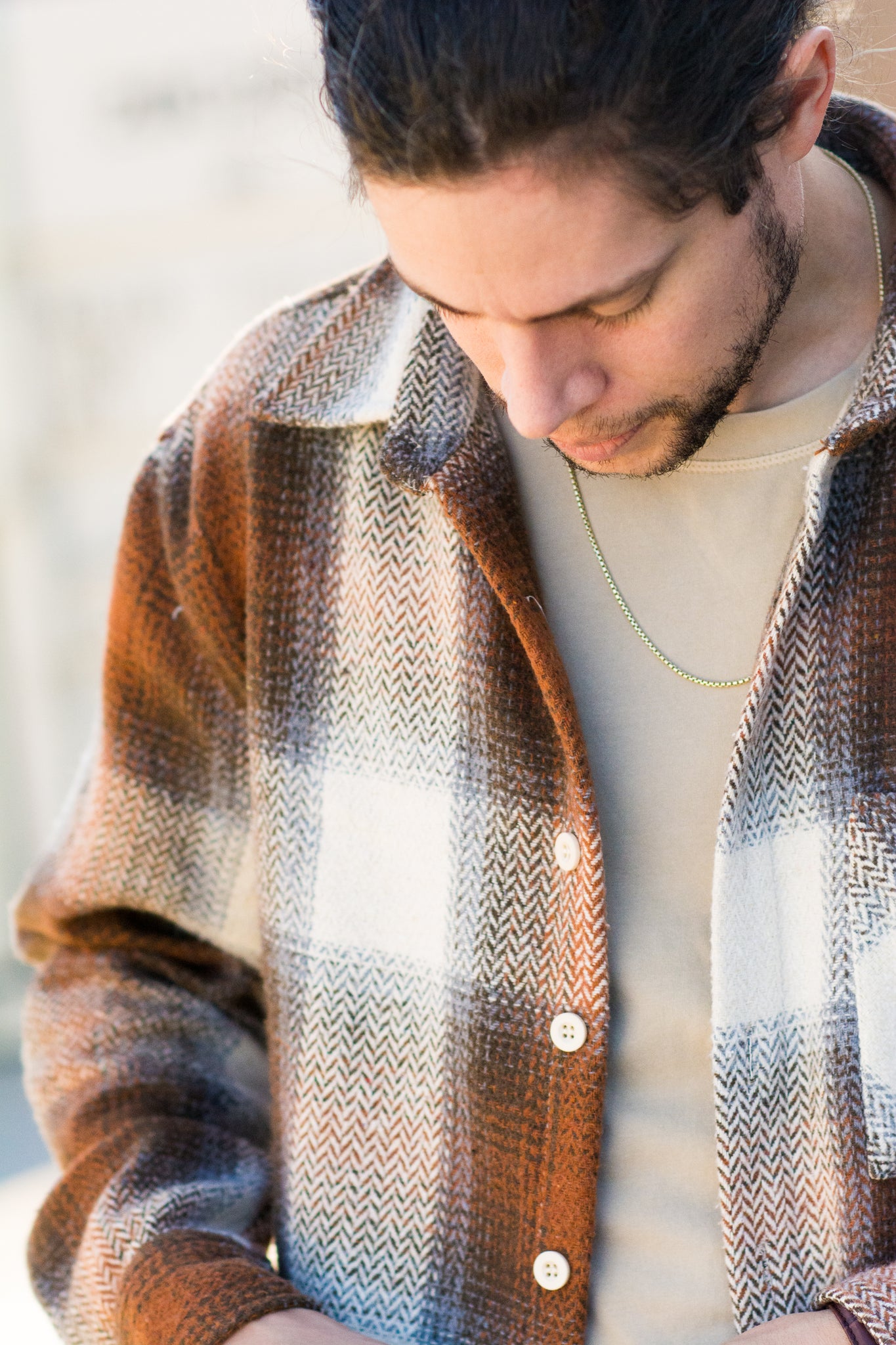 COWBOY PLAID SHACKET IN BROWN KITS BRAND  affordable Womens and Mens trendy online streetwear fashion boutique 