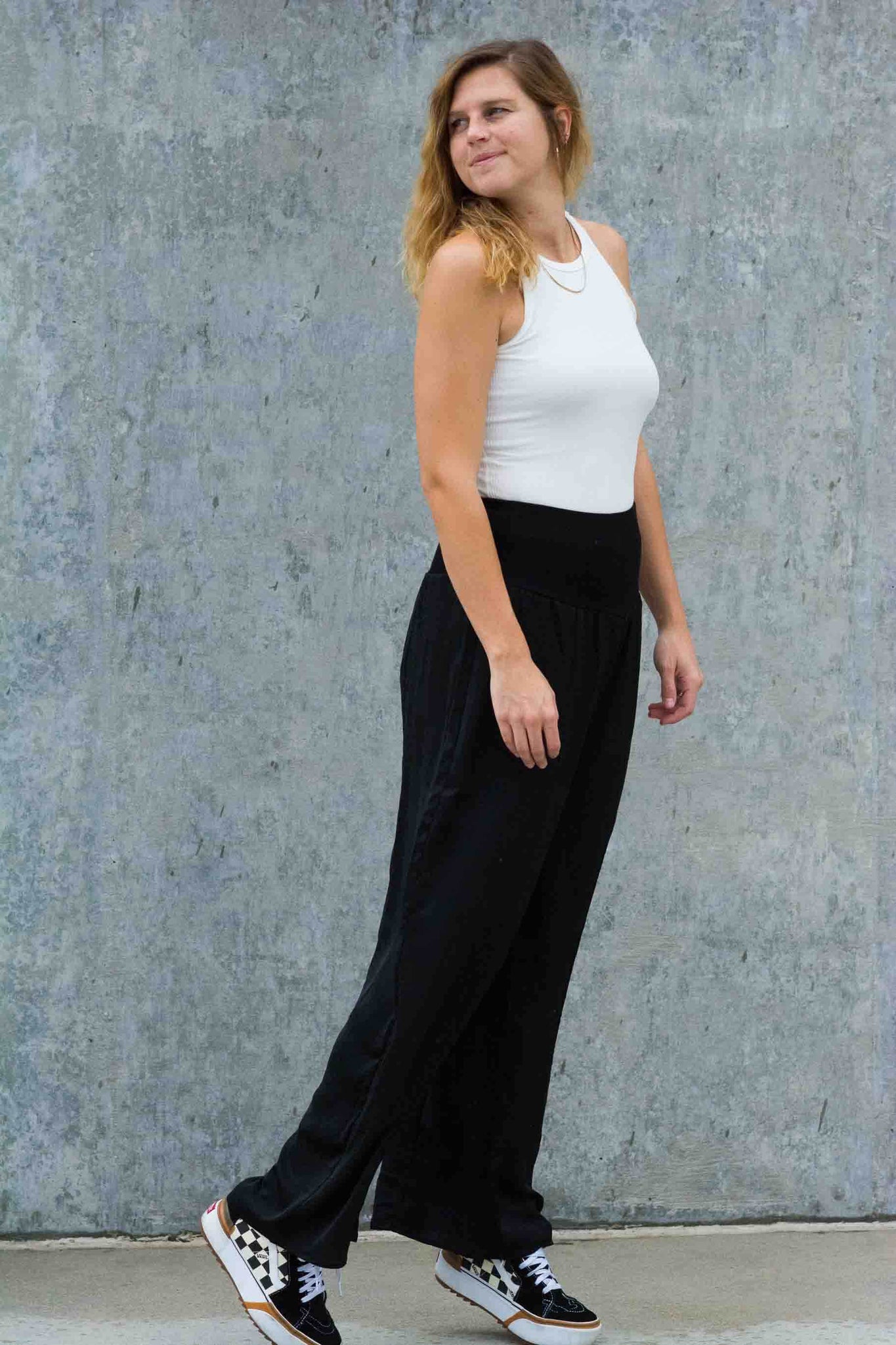 BLACK SATIN WIDE LEG PANTS KITS BRAND  affordable Womens and Mens trendy online streetwear fashion boutique 