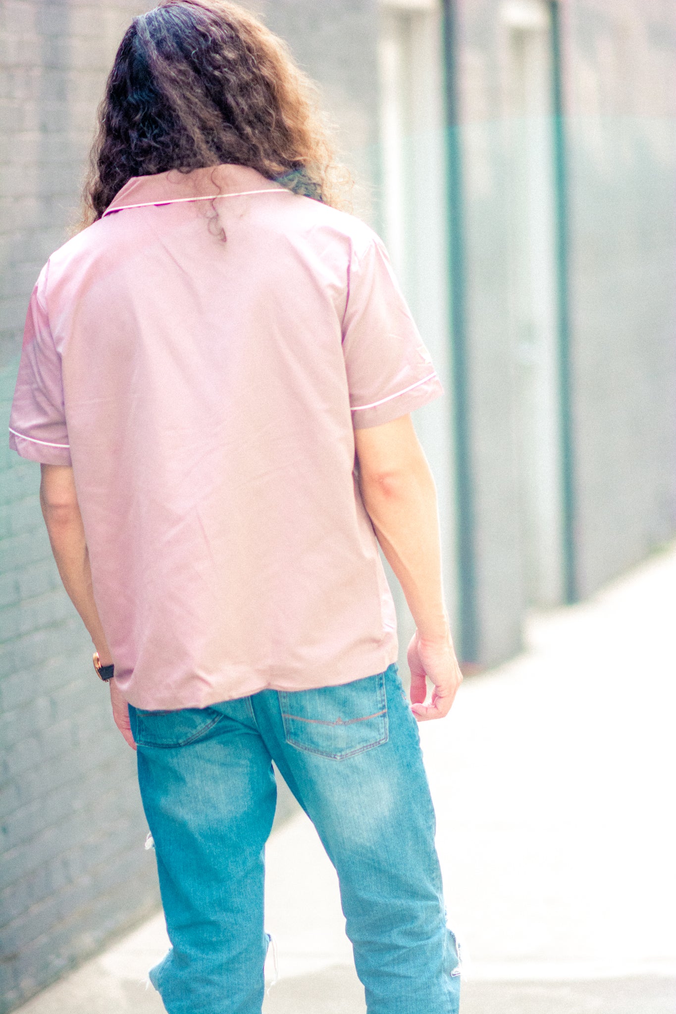 RETRO CRAZE NYLON CAMP SHIRT IN PINK KITS BRAND  affordable Womens and Mens trendy online streetwear fashion boutique 