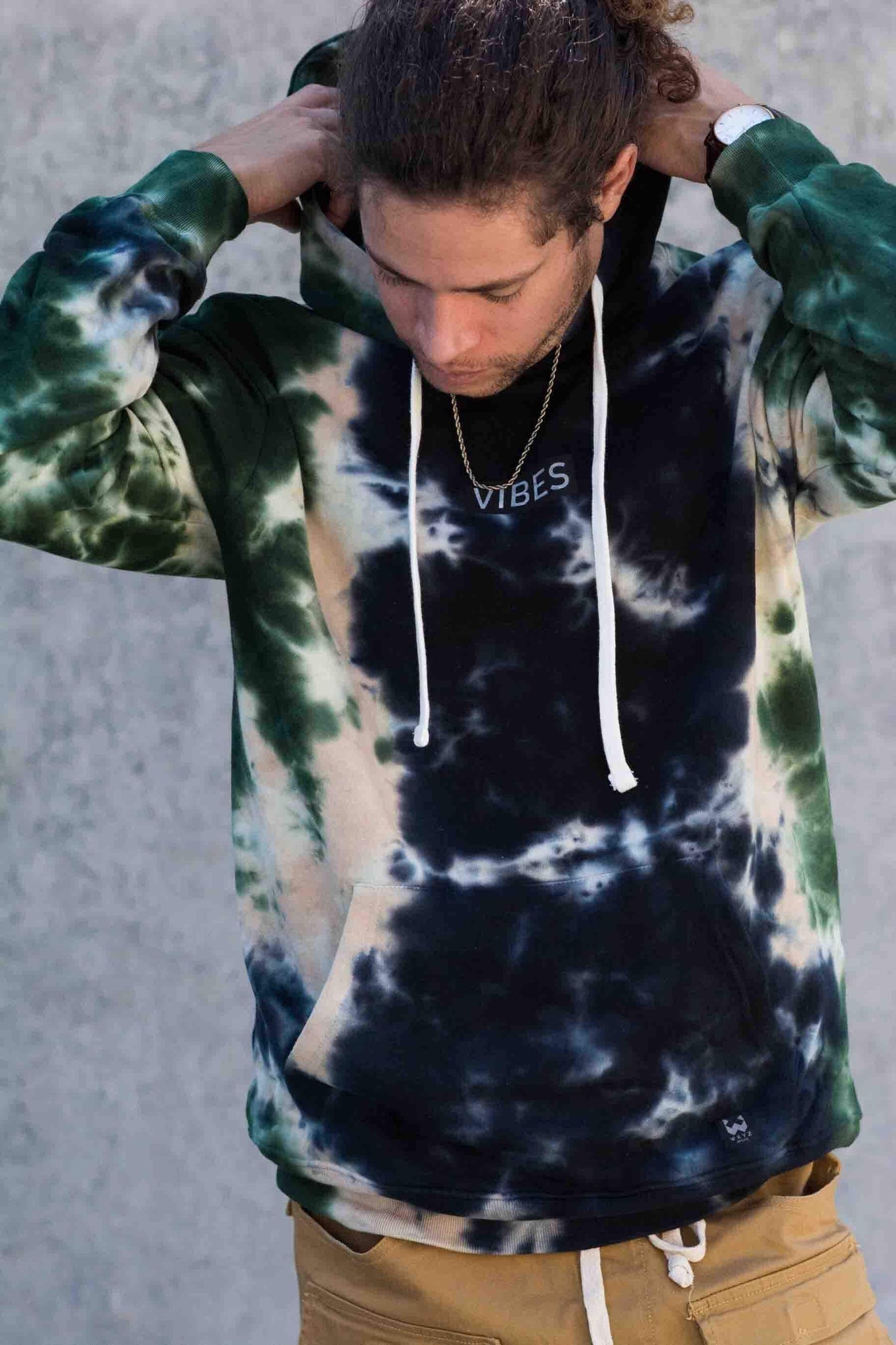VIBES TIE DYE HOODIE KITS BRAND  affordable Womens and Mens trendy online streetwear fashion boutique 