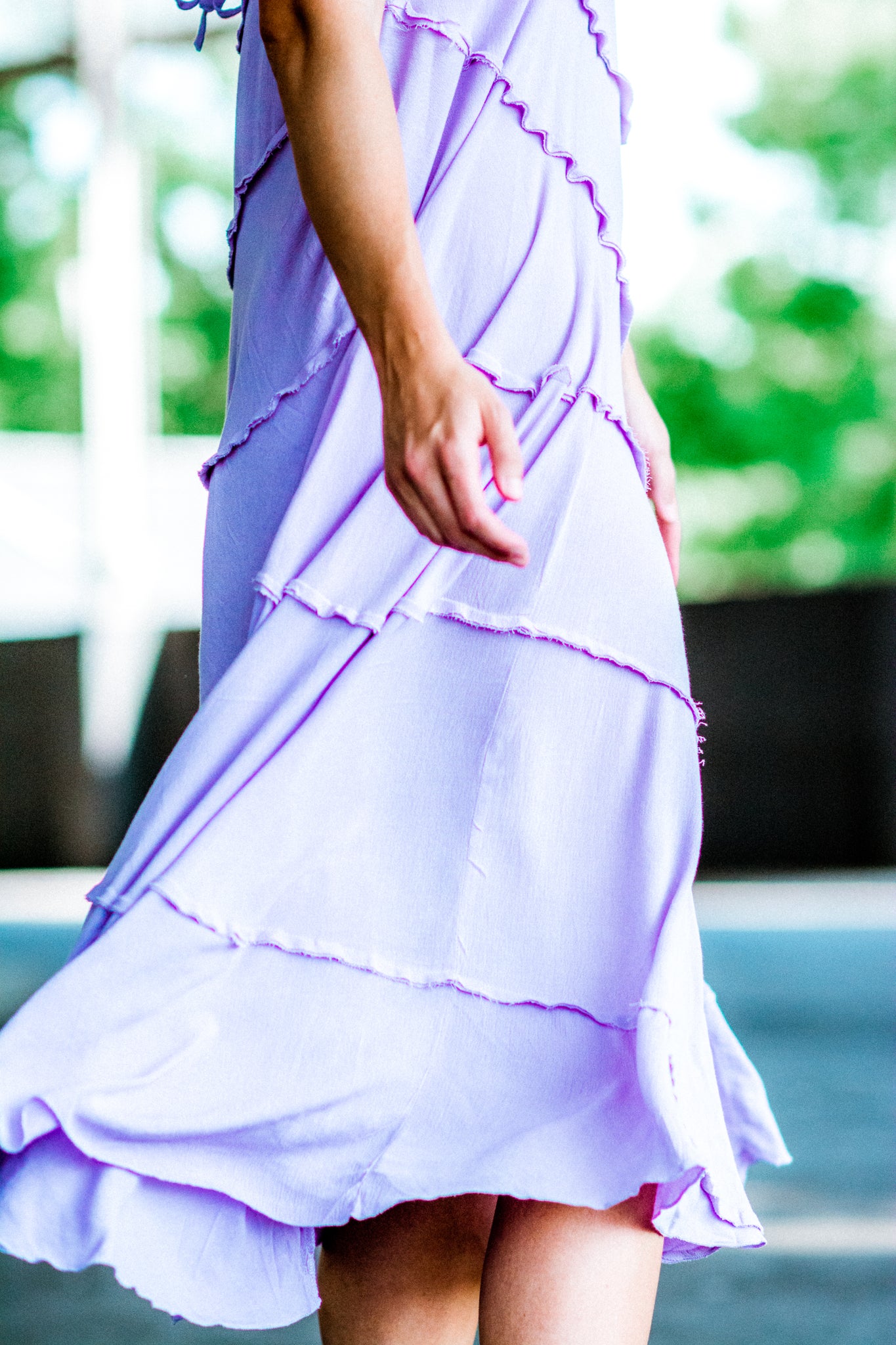 CALIFORNIA GIRLS TIERED DRESS IN LILAC KITS BRAND  affordable Womens and Mens trendy online streetwear fashion boutique 
