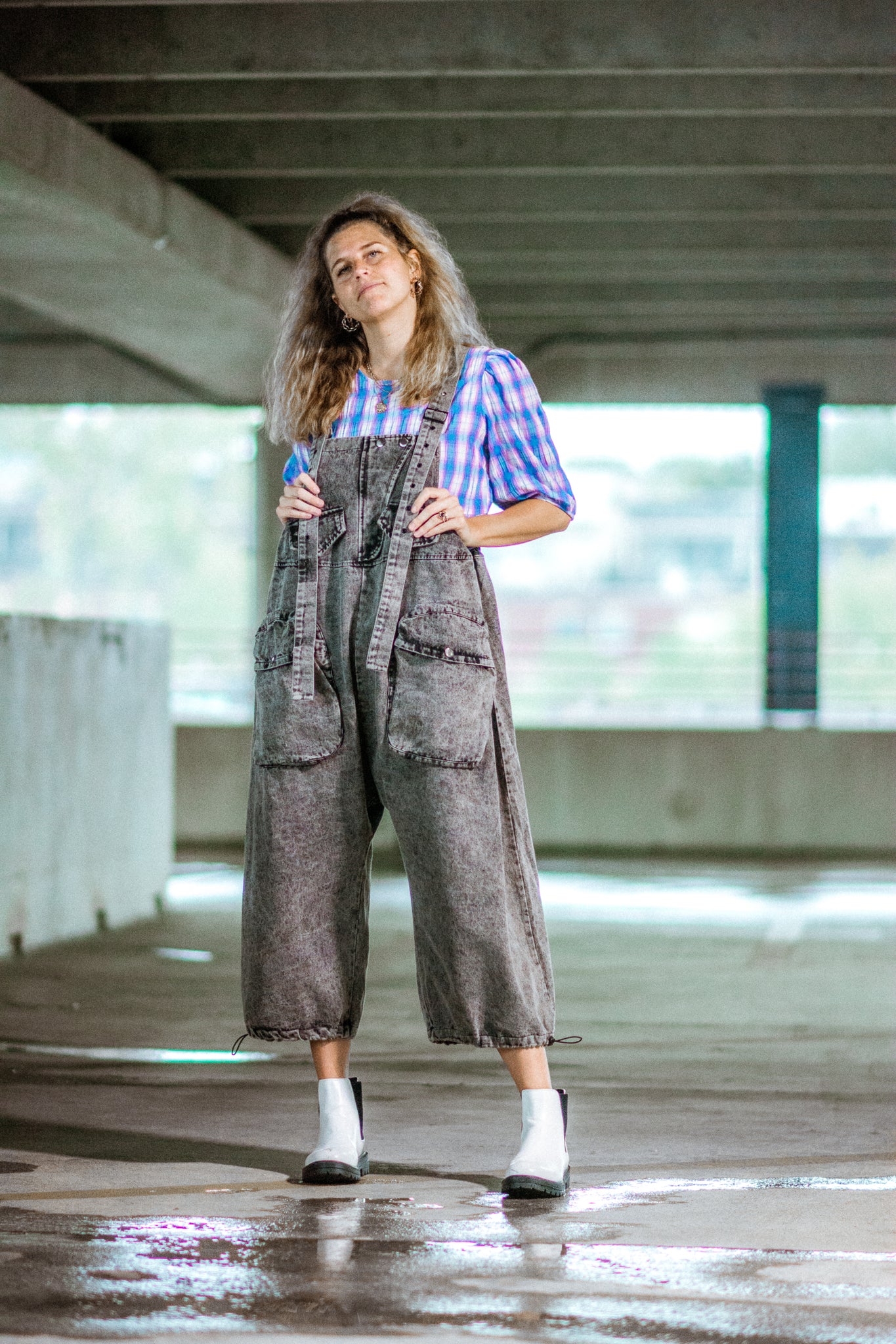 HEART OF A GIRL OVERSIZED DENIM OVERALLS KITS BRAND  affordable Womens and Mens trendy online streetwear fashion boutique 