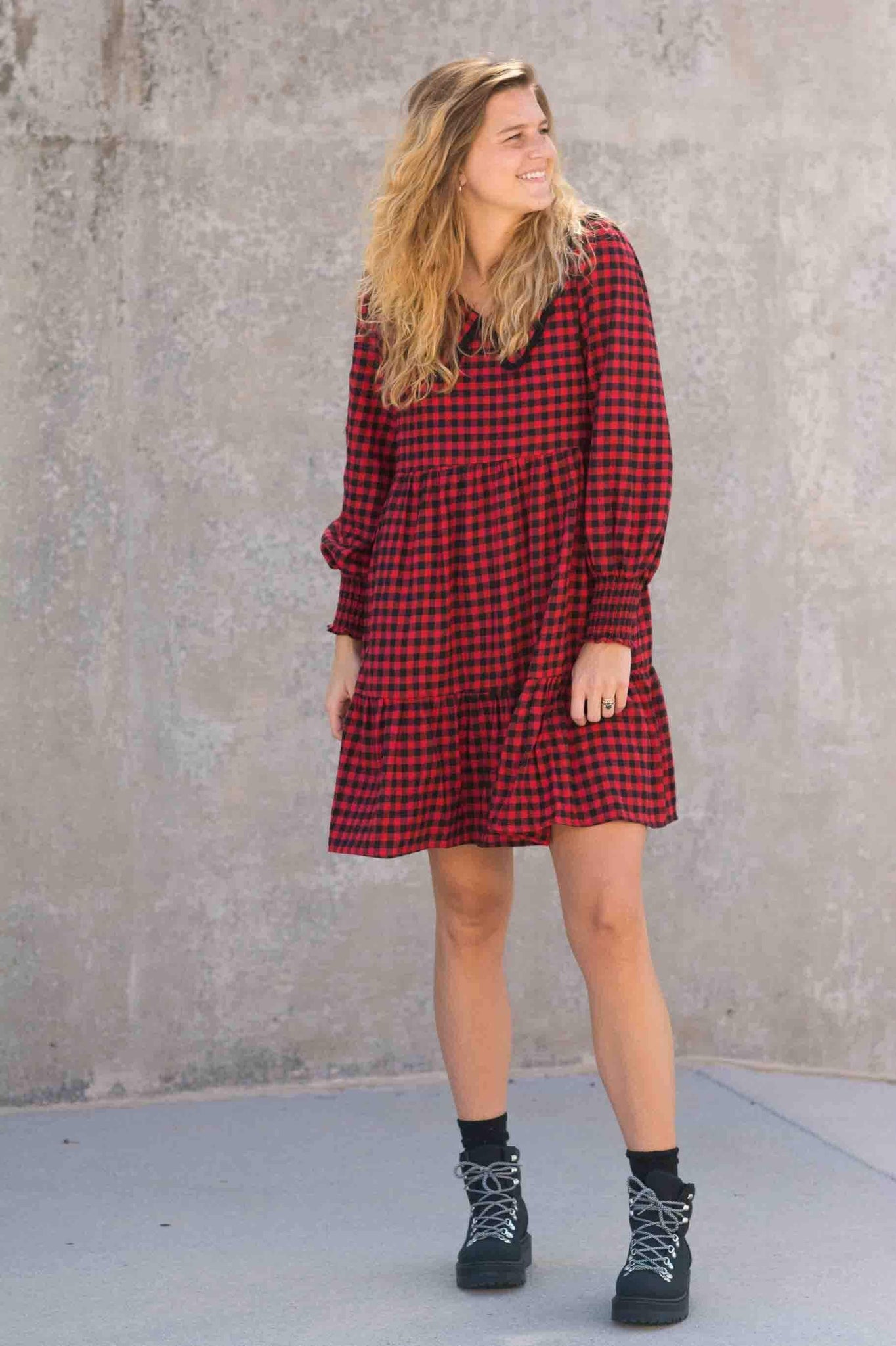 ITS A GINGHAM PARTY TIERED DRESS KITS BRAND  affordable Womens and Mens trendy online streetwear fashion boutique 