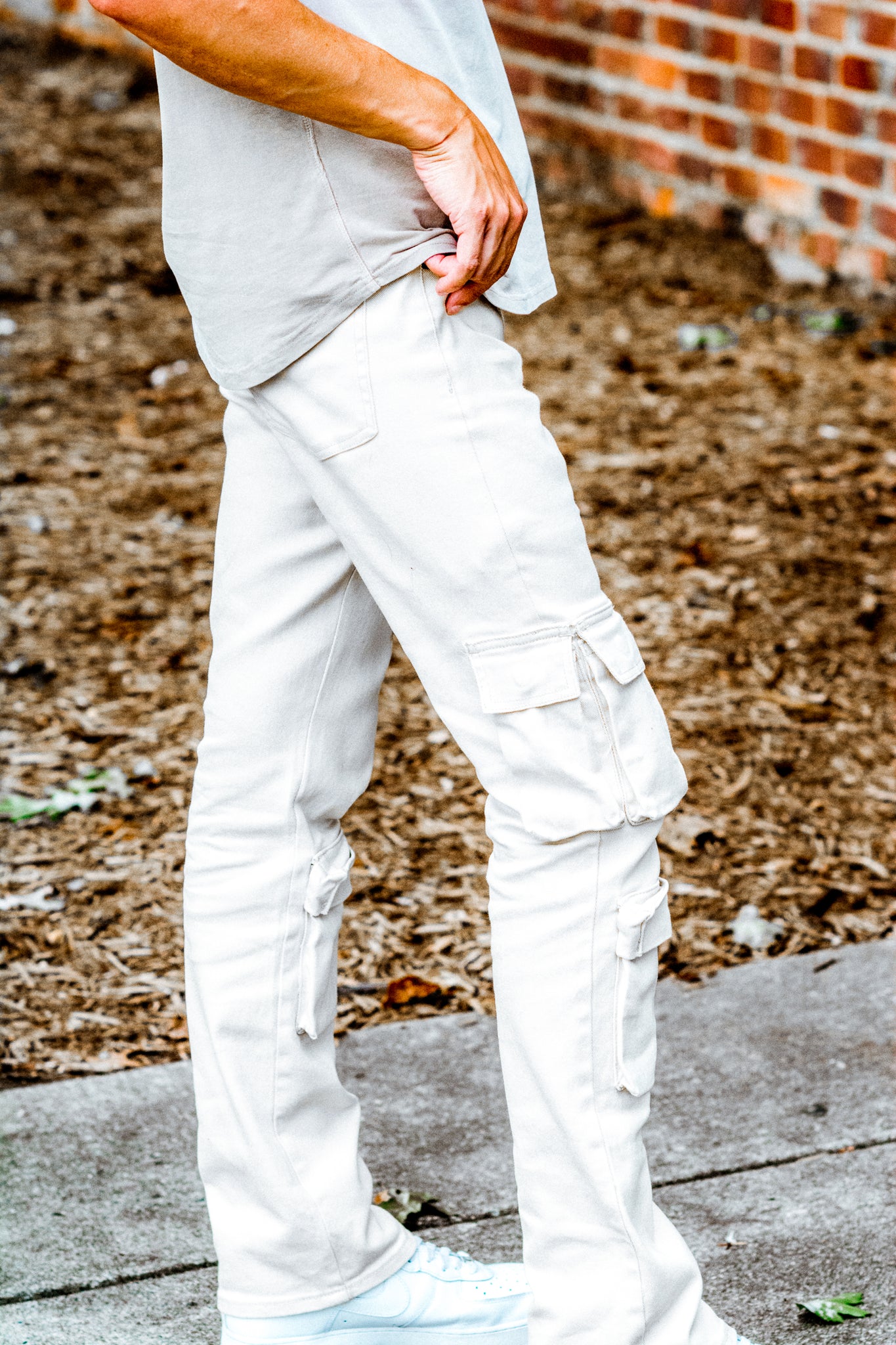 ANYTHING FOR YOU CARGO PANTS IN CREAM KITS BRAND  affordable Womens and Mens trendy online streetwear fashion boutique 