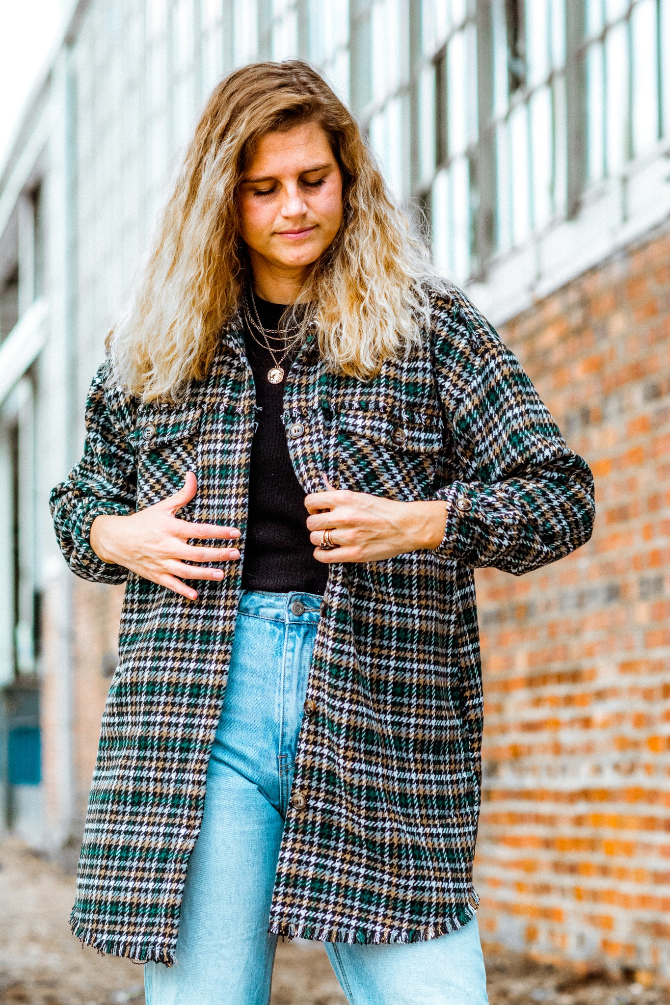 WESTERN TOWN PLAID SHACKET KITS BRAND  affordable Womens and Mens trendy online streetwear fashion boutique 