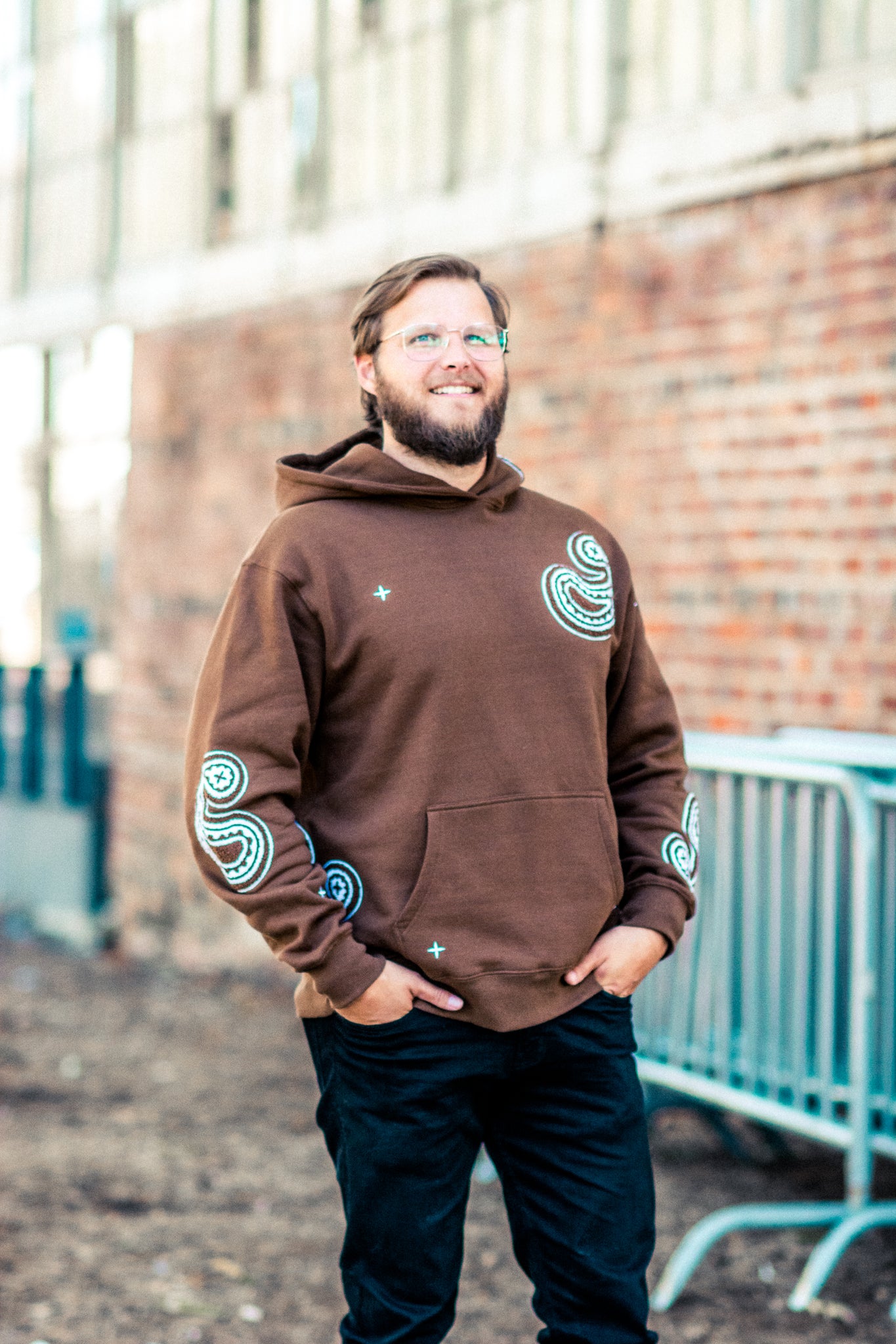 REMEMBER THIS PAISLEY HOODIE IN BROWN KITS BRAND  affordable Womens and Mens trendy online streetwear fashion boutique 