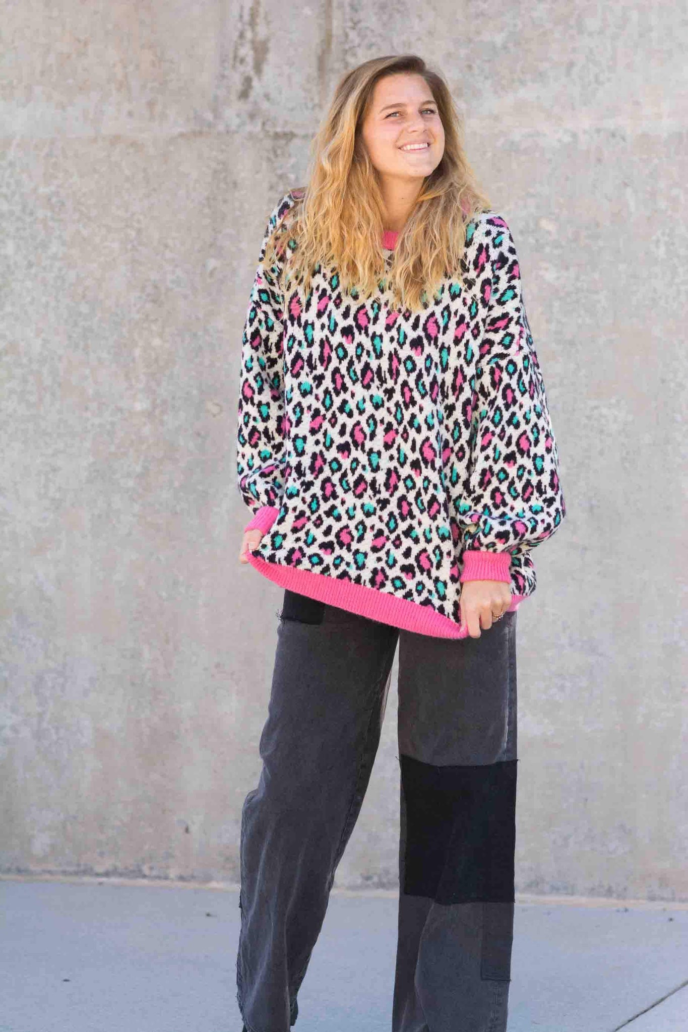 NEON HAZE LEOPARD SWEATER KITS BRAND  affordable Womens and Mens trendy online streetwear fashion boutique 