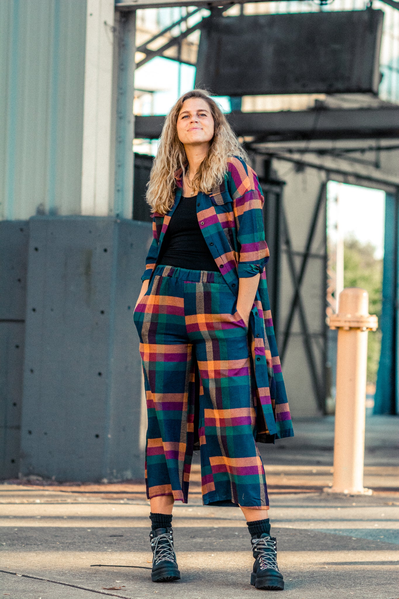 RUMOR HAS IT PLAID CULOTTE SET KITS BRAND  affordable Womens and Mens trendy online streetwear fashion boutique 