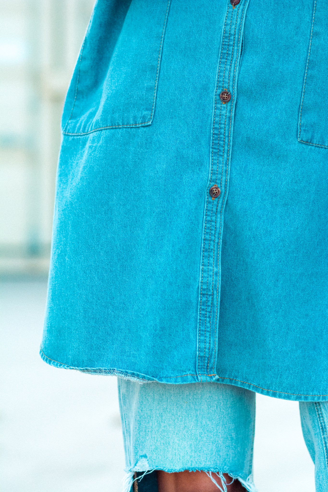 OCEAN EYES OVERSIZED DENIM OVERSHIRT KITS BRAND  affordable Womens and Mens trendy online streetwear fashion boutique 