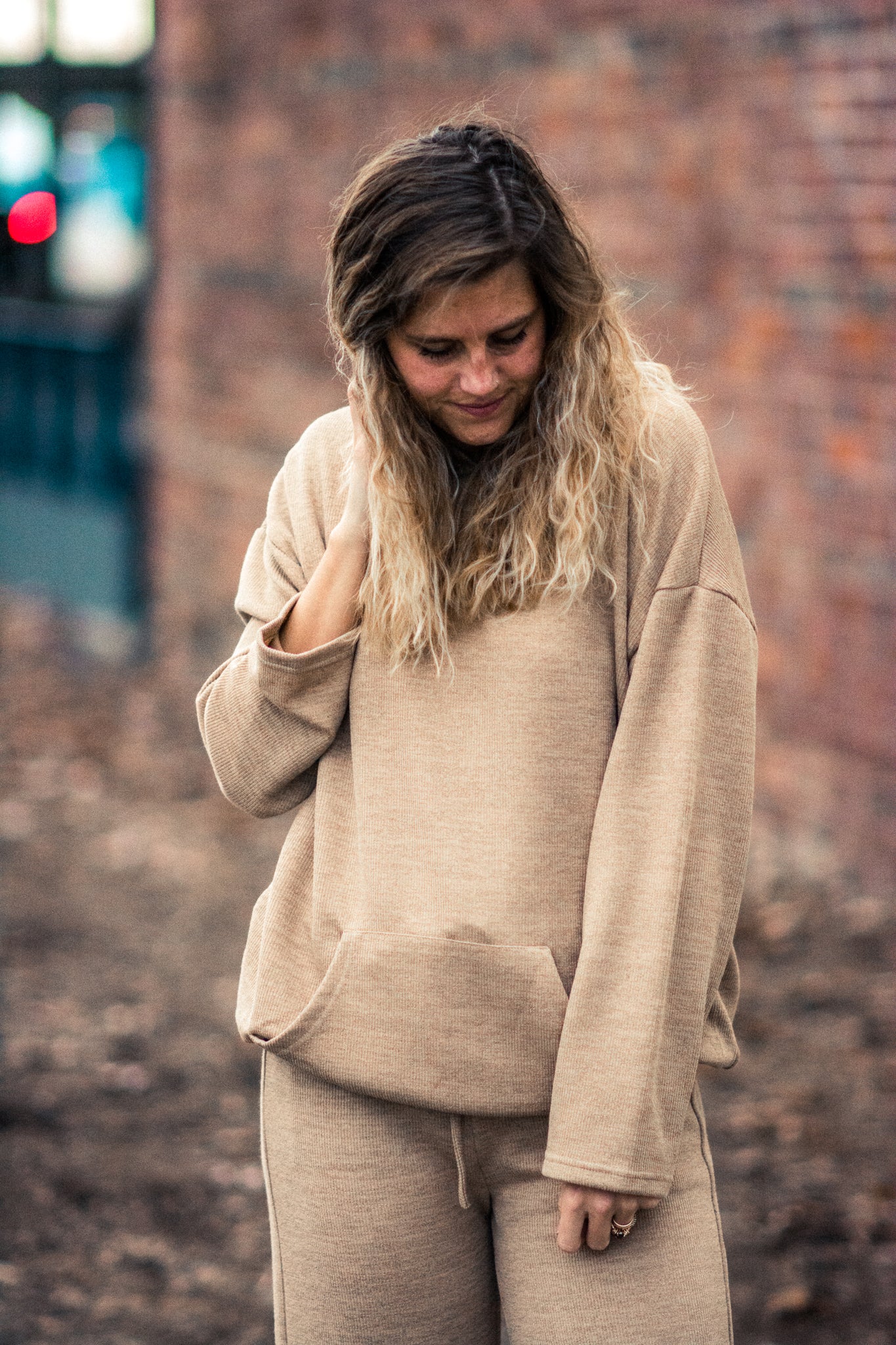 DUET SWEAT SET IN TAN KITS BRAND  affordable Womens and Mens trendy online streetwear fashion boutique 