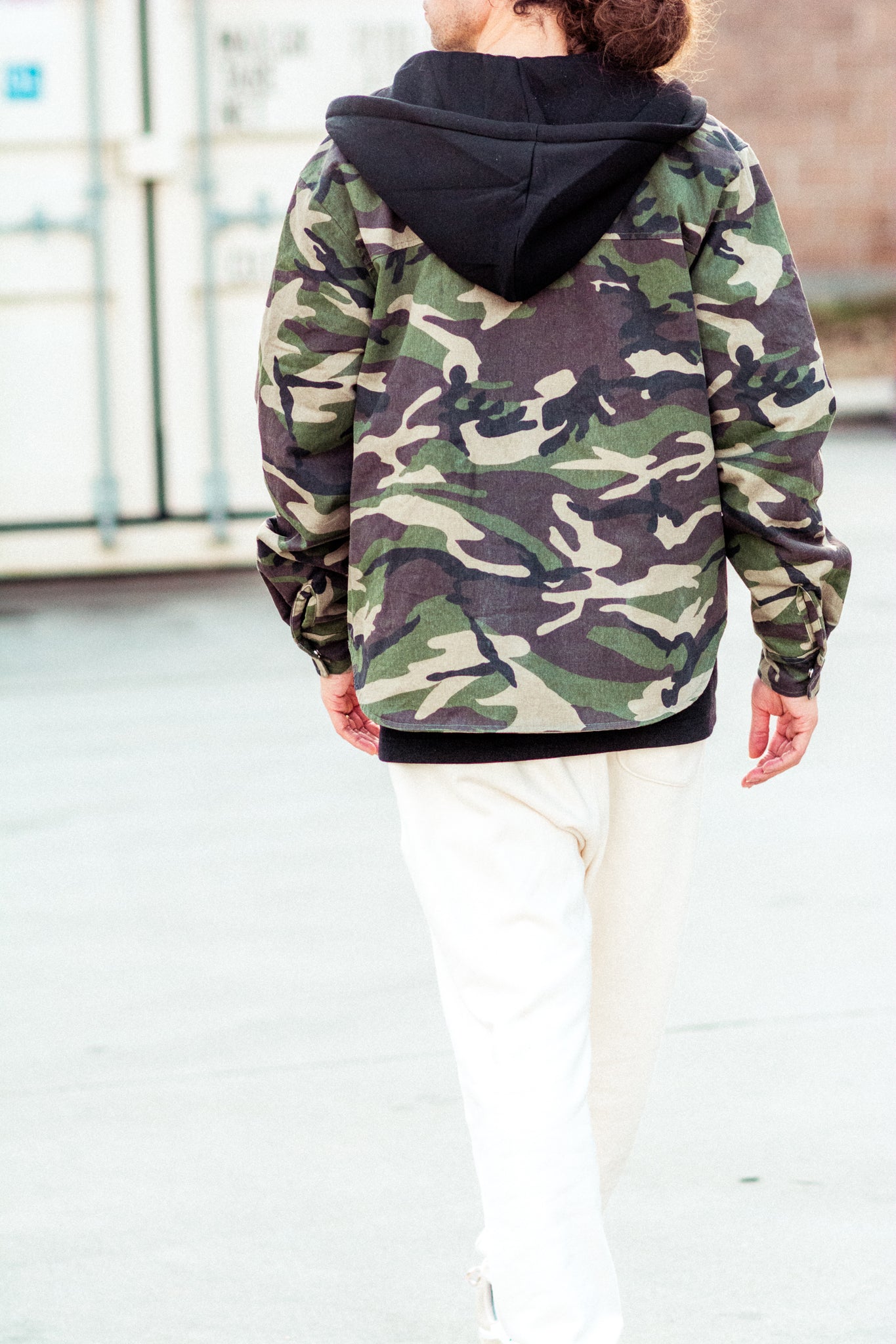 SUPPLIES HEAVY LINED SHACKET IN CAMO KITS BRAND  affordable Womens and Mens trendy online streetwear fashion boutique 
