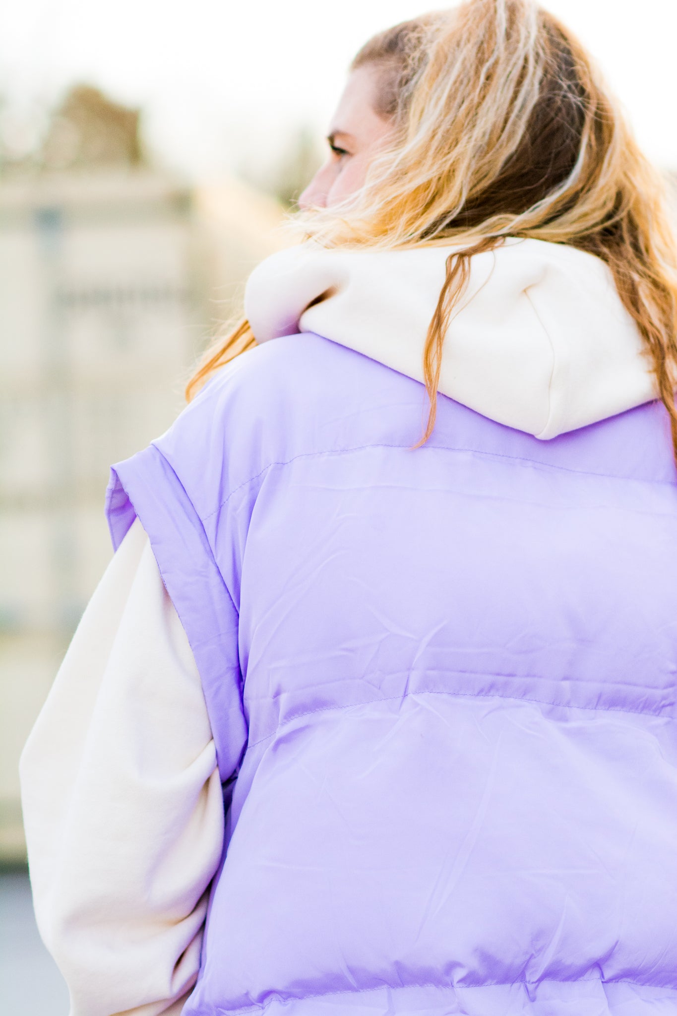 BEST THING EVER PUFFER VEST IN LILAC KITS BRAND  affordable Womens and Mens trendy online streetwear fashion boutique 