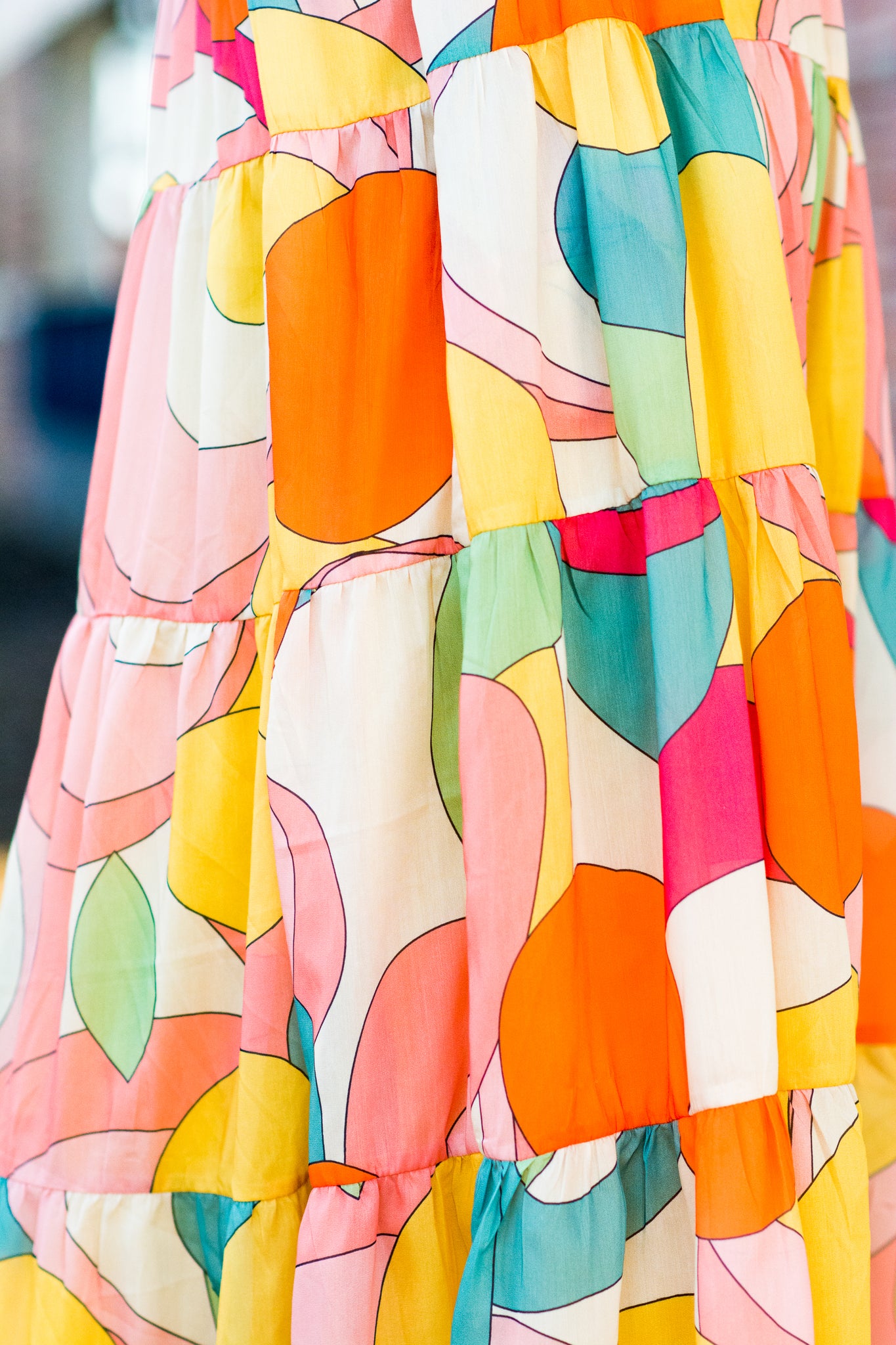 KALEIDOSCOPE TIERED MAXI DRESS KITS BRAND  affordable Womens and Mens trendy online streetwear fashion boutique 