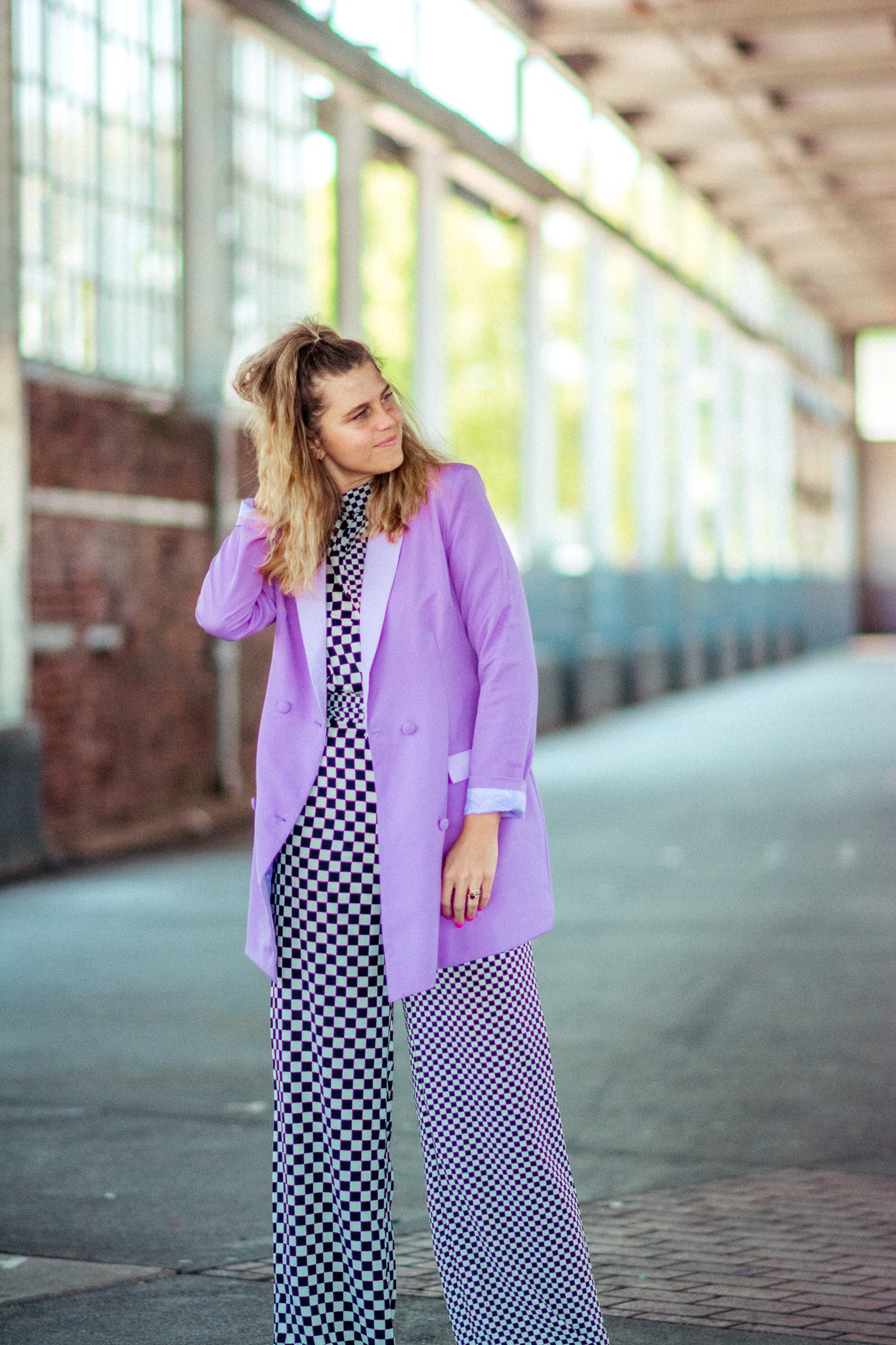 CATCHING VIBES LONGLINE BLAZER IN LILAC KITS BRAND  affordable Womens and Mens trendy online streetwear fashion boutique 