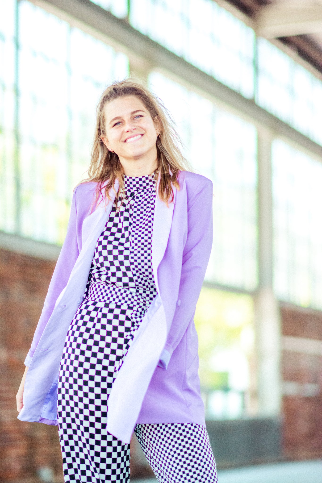 CATCHING VIBES LONGLINE BLAZER IN LILAC KITS BRAND  affordable Womens and Mens trendy online streetwear fashion boutique 