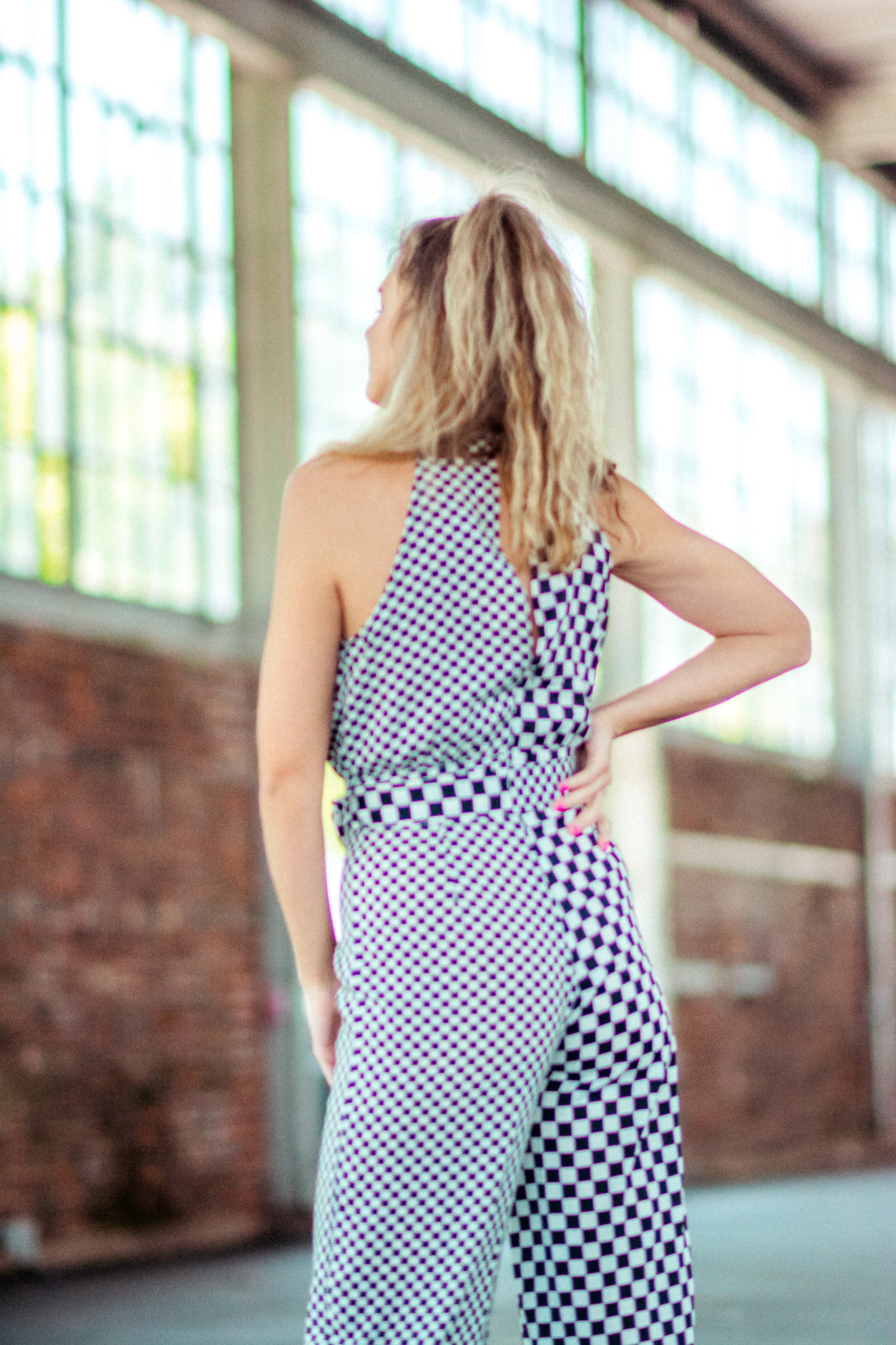 DOUBLE TROUBLE CHECKERED JUMPSUIT KITS BRAND  affordable Womens and Mens trendy online streetwear fashion boutique 
