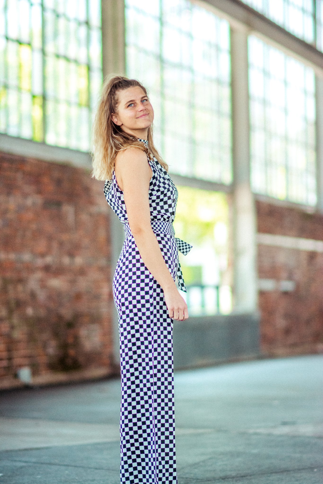 DOUBLE TROUBLE CHECKERED JUMPSUIT KITS BRAND  affordable Womens and Mens trendy online streetwear fashion boutique 
